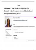 Case i-Human Case Week #9: 26-Year-Old Female with Frequent Severe Headaches | Outpatient Clinic | Case