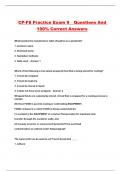 CP-FS Practice Exam 9  Questions And 100% Correct Answers