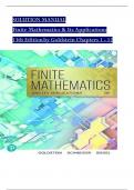 Solution Manual For Finite Mathematics and Its Applications, 13 Edition by Larry J. Goldstein, Verified Chapters 1 - 12, Complete Newest Version