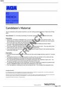 AQA-7651-3T-V-PC-FRENCH QUESTION PAPER 3:Speaking-AS LEVEL-8Apr24to24May24