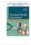 NURSING HEALTH ASSESSMENT A CLINICAL JUDGEMENT APPROACH 4TH EDITION JENSEN TEST BANK/ALL CHAPTERS 1-30