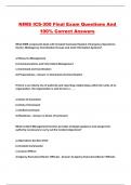 NIMS ICS-300 Final Exam Questions And 100% Correct Answers