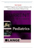 TEST BANK FOR CURRENT Diagnosis and Treatment Pediatrics, 27th Edition by Maya Bunik; William W. Hay/ BEST STUDY GUIDE / LATEST VERSION 2024