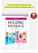 Test Bank for Wong’s Essentials of Pediatric Nursing, 10th Edition by Marilyn J. Hockenberry, Cheryl C. Rodgers, David Wilson ISBN 9780323353168