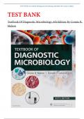 TEST BANK For Textbook Of Diagnostic Microbiology, 6th Edition By Connie R. Mahon, / BEST STUDY GUIDE / NEW EDITION