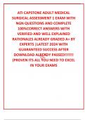 ATI CAPSTONE ADULT MEDICAL SURGICAL ASSESSMENT 1 EXAM WITH NGN QUESTIONS AND COMPLETE 100%CORRECT ANSWERS WITH VERIFIED AND WELL EXPLAINED RATIONALES ALREADY GRADED A+ BY EXPERTS |LATEST 2024 WITH GUARANTEED SUCCESS AFTER DOWNLOAD ALREADY PASSED!!!!!!! (P