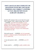 FDNY G60 EXAM 2024 COMPLETE 250  QUESTIONS WITH 100% DETAILED  VERIFIED AND CORRECT ANSWERS ACTAUL BRAND NEW EXAM  ALREADY GRADED A+