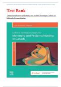 Test Bank For Leifers Introduction to Maternity and Pediatric Nursing in Canada 1st Edition by Keenan-Lindsay |9781771722049 | BEST STUDY GUIDE