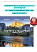 Solution Manual For Auditing & Assurance Services: A Systematic Approach, 12th Edition By William Messier Jr, Steven Glover, Verified Chapters 1 - 21, Complete Newest Version