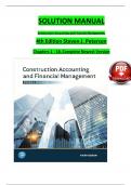 Solution Manual For Construction Accounting and Financial Management, 4th Edition by Steven J. Peterson, Complete Chapters 1 - 18, Verified Latest Version