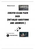 CDE3701 EXAM PACK 2025  {DETAILED QUESTIONS AND ANSWERS }