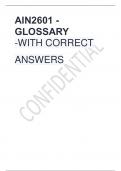 AIN2601 - GLOSSARY -WITH CORRECT ANSWERS