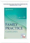 TESTBANK FOR FAMILY PRACTICE GUIDELINES 6TH EDITION BY JILL C.CASH