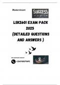 LSK2601 EXAM PACK 2025  {DETAILED QUESTIONS AND ANSWERS }