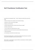 NLP Practitioner Certification Test Questions and Answers