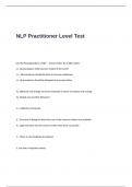 NLP Practitioner Level Test Questions and Answers