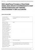 2024 latest|Texas Principles of Real Estate II|2024-2025 UPDATE |COMPREHENSIVE MOST TESTED QUESTIONS AND VERIFIED SOLUTIONS|GET IT 100% ACCURATE!!