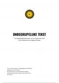 Onbegrijpelijke tekst analyse - Communicatie, cognitie en begrijpelijkheid (CI3V14301) 