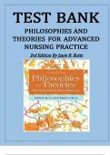 Test Bank For Philosophies and Theories for Advanced Nursing Practice 3rd Edition All Chapters A+ ULTIMATE GUIDE 2024