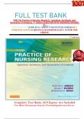    FULL TEST BANK FOR The Practice of Nursing Research : Appraisal, Synthesis, and Generation of Evidence, 7th Edition QUESTION WITH ANSWERS GRADED A+     