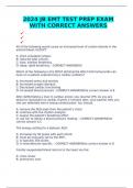 2024 JB EMT TEST PREP EXAM WITH CORRECT ANSWERS