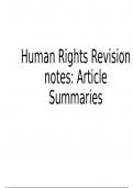 A-level Law Revision Notes - Human Rights (Paper 3b)