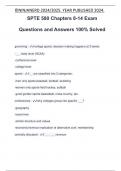 SPTE 580 Chapters 8-14 Exam Questions and Answers 100% Solved