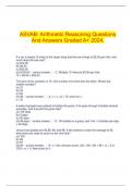  ASVAB: Arithmetic Reasoning Questions And Answers Graded A+ 2024.