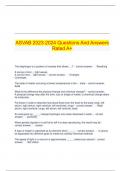   ASVAB 2023-2024 Questions And Answers Rated A+