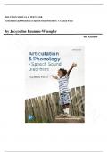 Solution Manual and Test Bank for Articulation and Phonology in Speech Sound Disorders: A Clinical Focus 6th Edition by Jacqueline Bauman-Waengler, All Chapters |Complete Guide A+