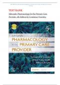 TEST BANK For Edmunds' Pharmacology for the Primary Care Provider, 5th Edition by Constance Visovsky, / BEST GUIDE