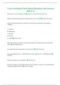 Local Anesthesia Mock Board Questions And Answers Rated A+