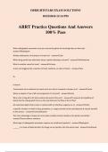 ARRT Practice Questions And Answers 100% Pass