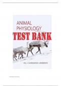 Test Bank For Animal Physiology 5th Edition by Richard W. Hill, Margaret Anderson & Daniel Cavanaugh| 9780197552438| All Chapters 1-30 ||Complete A+ Guide