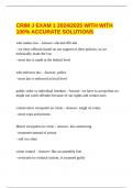  CRIM J EXAM 1 2024/2025 WITH WITH 100% ACCURATE SOLUTIONS