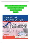 Test Bank For Seidel's Guide to Physical Examination An Interprofessional Approach 10th Edition  by Jane W. Ball, Joyce E. Dains 