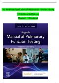 Test Bank for Ruppel’s Manual of Pulmonary Function Testing 12th Edition, By Mottram