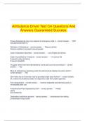 Ambulance Driver Test CA Questions And Answers Guaranteed Success.