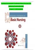 Test Bank For Rosdahl's Textbook of Basic Nursing 12th Edition by Caroline Rosdahl  Chapter 1 - 103 Complete 