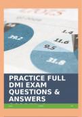 PRACTICE FULL DMI EXAM QUESTIONS & ANSWERS SCORED A+