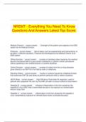 NREMT - Everything You Need To Know Questions And Answers Latest Top Score.