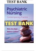 Test Bank For Psychiatric Nursing Contemporary Practice 7th Edition By Mary Ann Boyd; Rebecca Luebbert