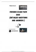 RSK4803 EXAM PACK 2025  {DETAILED QUESTIONS AND ANSWERS }