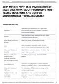 2024 Newest| NRNP 6635-Psychopathology |2024-2025 UPDATE|COMPREHENSIVE MOST TESTED QUESTIONS AND VERIFIED SOLUTIONS|GET IT 100% ACCURATE!!