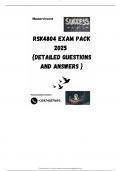 RSK4804 EXAM PACK 2025  {DETAILED QUESTIONS AND ANSWERS }