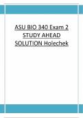 ASU BIO 340 Exam 2 STUDY AHEAD SOLUTION Holechek