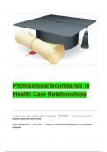 PACKAGE DEAL!!!  HCA Professional Boundaries in Health Care Relationships With Solutions 100% CORRECT 2024