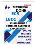 ECS1601 Assignment 7 (COMPLETE ANSWERS) 2024 - DUE 29 October 2024