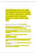 MIDTERM NURS 549 ACTUAL EXAM GUIDE 2024|BRAND NEW EXAM QUESTIONS AND CORRECT ANSWERS ALL GRADED A+|GUARANTEED SUCCESS|ALL GRADED A+|LATEST UPDATE 2024-2025