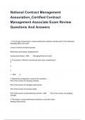 National Contract Management Association_Certified Contract Management Associate Exam Review Questions And Answers